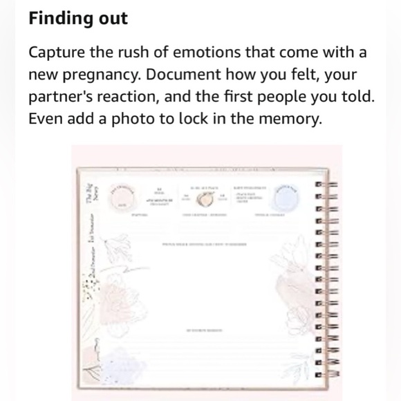 Pregnancy Journal & Memory Book Great First Time Mom Gift Keepsake Rose Gold NIP - Picture 15 of 16